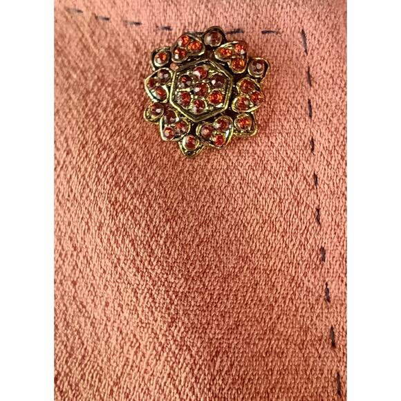 MARGARET FRANCES Women's Blazer Coat Medium Peach Classic Polyester Spandex - Picture 3 of 4